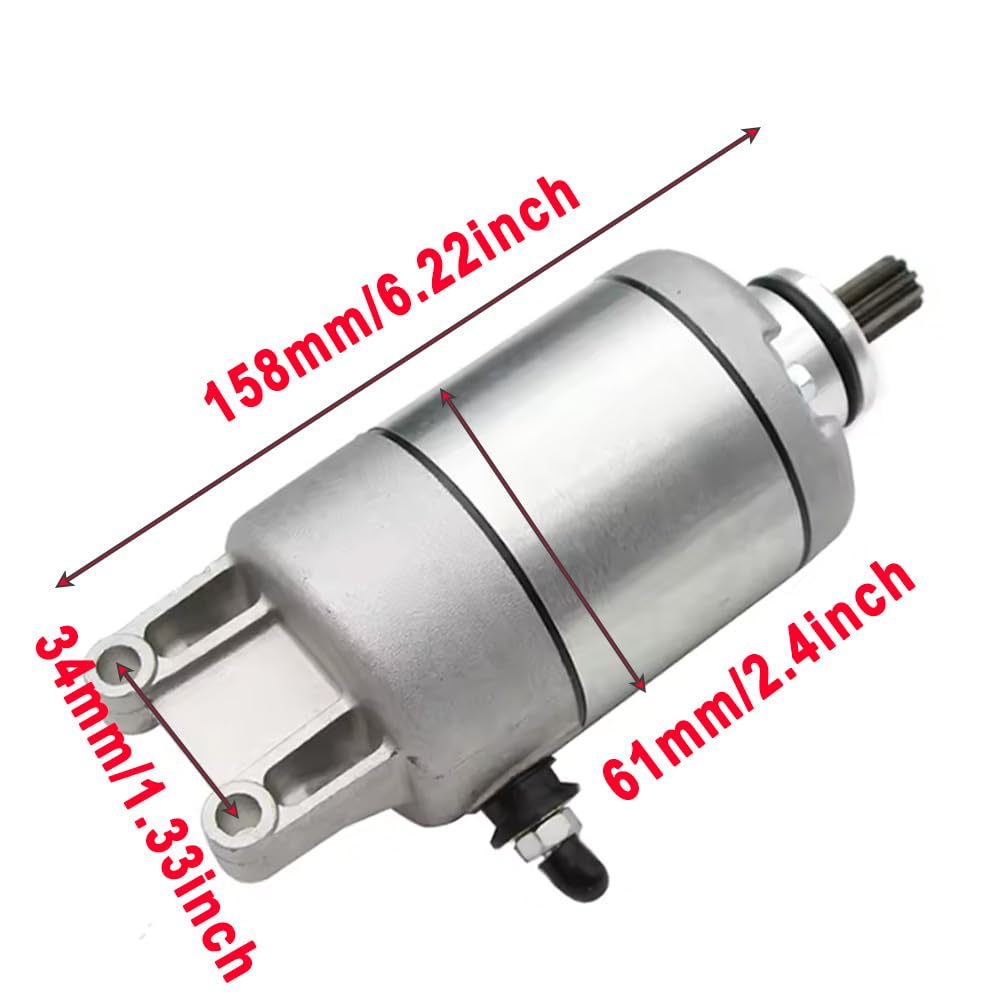 Motorino di avviamento compatibile con Aprilia Scarabeo 200 2007-2010 | Sostituisce AP2QCA000648 Compatibile con Aprilia Scarabeo 200 ie 2009 2010 2011 2012 2013 2014 125 2007-2010 125 ie 2009-2014