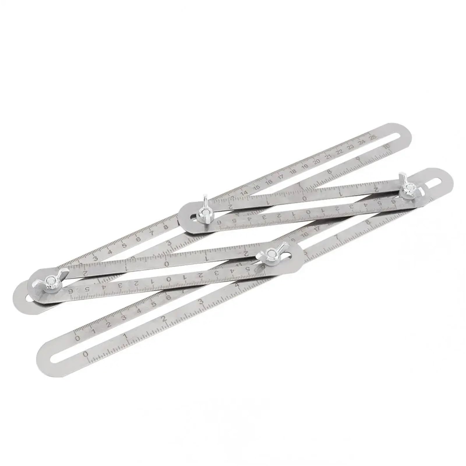 Angle Measuring Ruler Multifunction Folding Ruler Special Shaped Measurement Stainless Steel Movable