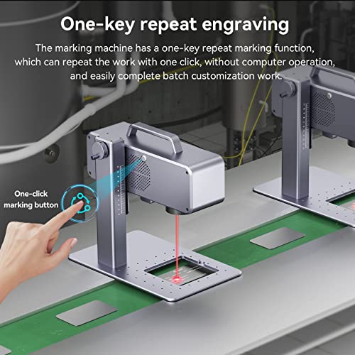 Atomstack M4 Fiber Laser Engraver, 1064Nm Cold Red Light High Accuracy Desktop And Handheld 2 In 1 Fiber Laser Marking Machine For Metal Jewelry Plastic Leather, Engraving Area 70X70Mm #TOP3
