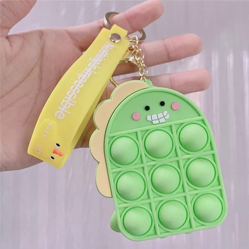 Image of AUGEN Cute Pop It Coin Purse Pouch Keychain For Gifting With Key Ring Anti-Rust (Pack Of 1)