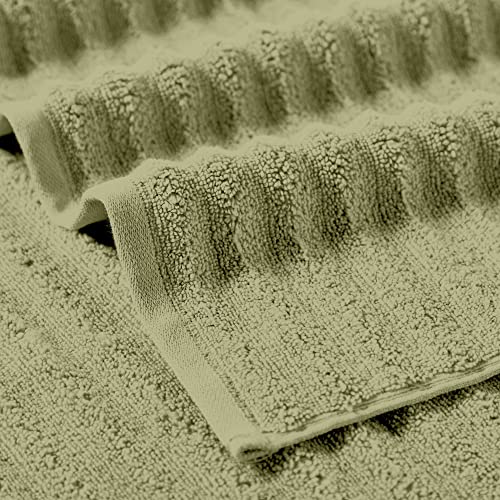 Amrapur Overseas 5WVYSPAG-SGE-ST Luxury Spa Collection | 6-Piece Ultra Soft Quick-Dry 550Gsm 100% Combed Cotton Wavy Towel Set [Sage] thumb #3