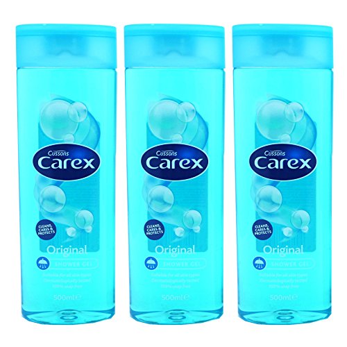 Cussons Carex Shower Gel Original 500ml 100% Soap Free - Pack of 3