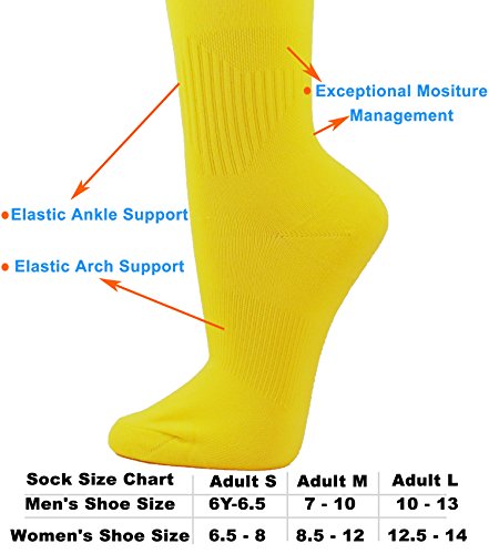 COUVER Affordable Youth/Kids Knee High Polyester Sports Athletic Baseball Softball Socks, 1 Pair2