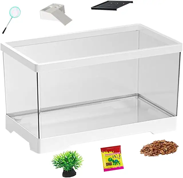 Terrario per Tartarughe d'Acqua: Acquario con Filtro e Drenaggio