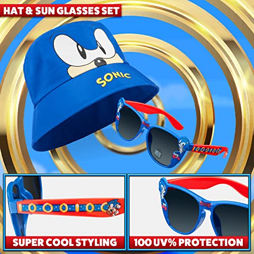 SONIC THE HEDGEHOG Bucket Hat Summer Accessories Set Gamer Boys Hat Kids Boys Sonic Gifts for Boys Blue3