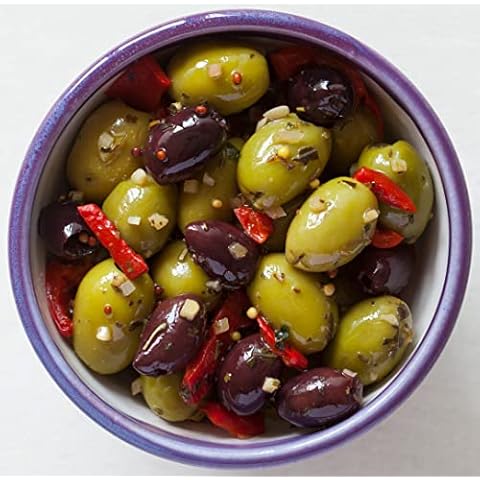 Real Olive Co Garlic, Pepper & Mustard Seed Olives Cover