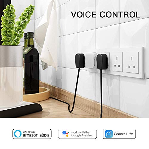 Smart Plug Alexa Plugs, Aoycocr Smart Socket WiFi Plug Works with Amazon Alexa (Echo & Echo Dot), Google Home, APP Remote Voice Control Wireless WiFi Switch Timer Plug, 2.4Ghz WiFi Only, 13A, 4Pack - Image 3
