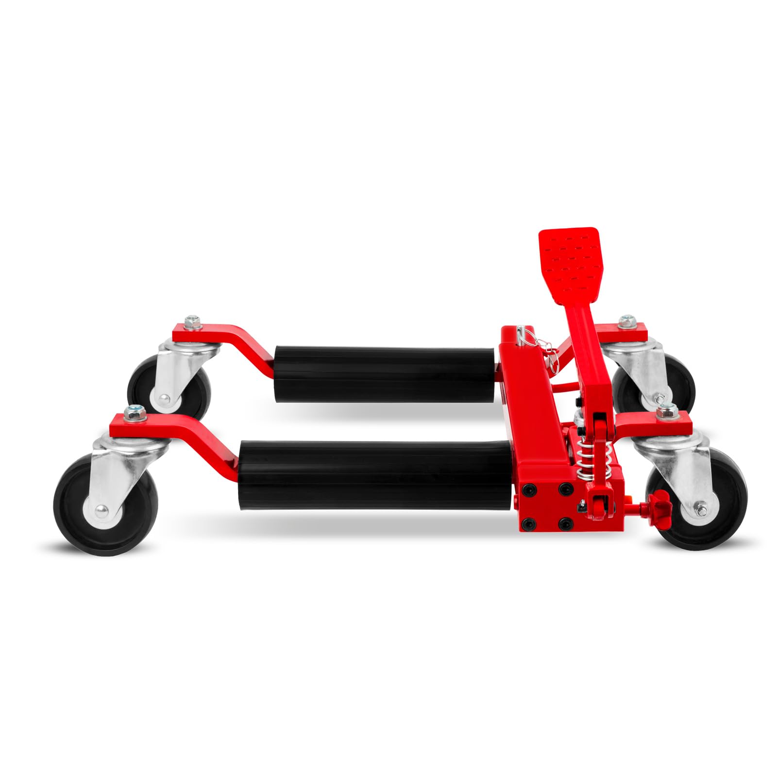 EBERTH Cric Idraulico per Auto, Portata 680 kg, Larghezza Max Pneumatico 230 mm, Larghezza Minima 345 mm, Massima 630 mm, Carrello Sposta Auto, Crick con 4 ruote piroettanti, Sollevatore Pneumatico