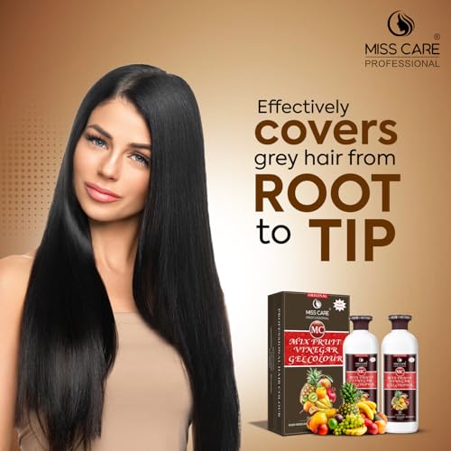 Image of Original MC Mix Fruit Vinegar Gel Colour (Dark Brown Hair) - 1000 ml, Hair Dye for Men and Women, Smooth Application