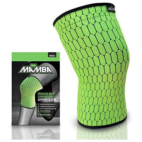MAMBA Knee Support for Running, Sports, Gym | Compression Sleeve for Joint Pain Relief, Ligament Injury, Arthritis | Premium Quality, British Design | Knee Brace for Men & Women (Small) Cover
