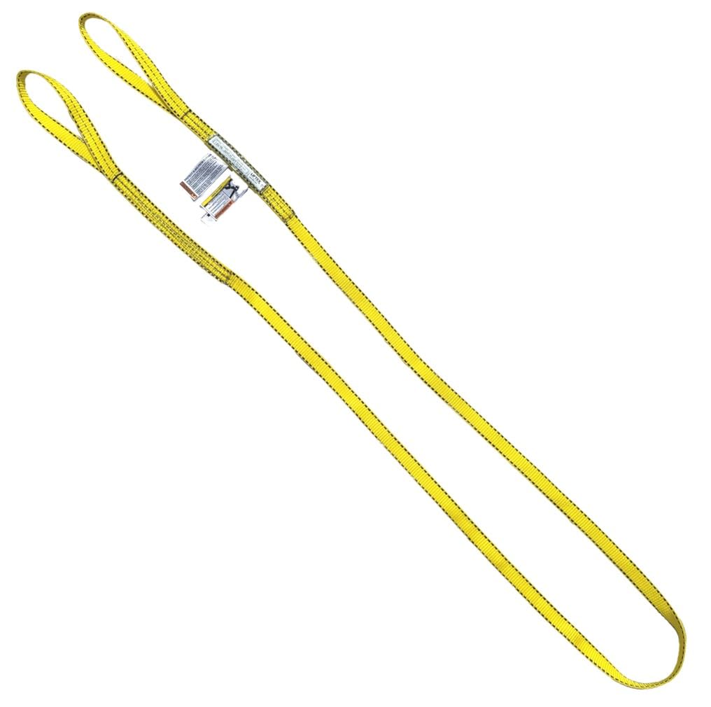LIFTEX® - Trusted Since 1955 | 1" x 5', 1-Ply Flat Eye Polyester Lifting Sling (V:1600; C:1250; B:3200) | Lifting Rigging Moving Towing Hoisting