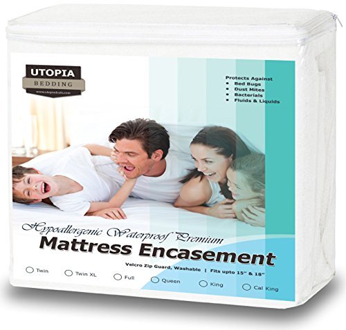 Protector de colchón de alta calidad de Utopia Bedding, impermeable con cremallera