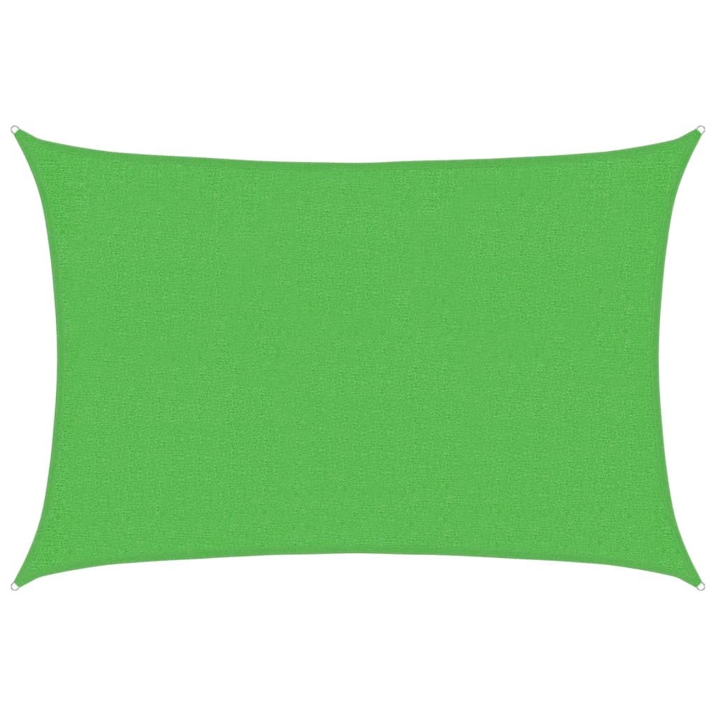 vidaXL Sunshade Sail 160 g/m² Light Green 2x3 m HDPE — image 1