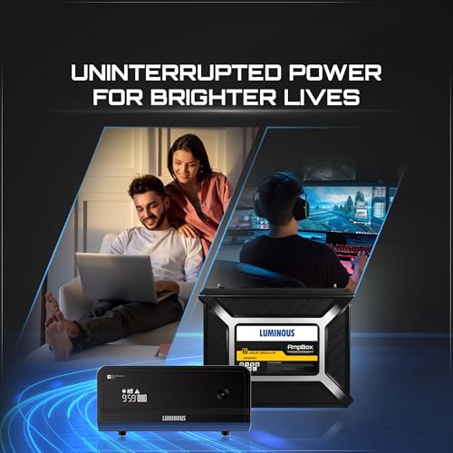 Image of Luminous Zelio 1100+AMP Box AB36060 Combo - 900VA /12V Pure Sine Wave Inverter & Gel Battery Combo | Maintenance-Free | Eco-Friendly | 60 Months Battery Warranty