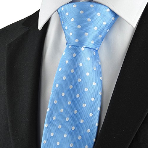 Image of KissTies Mens Necktie Polka Dot Ties For Men Classic Dressing Tie + Gift Box