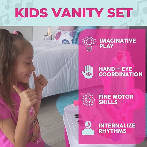 Wolvol WV-VANITY K Princess 2-In-1 Toddler Vanity Set thumb #1