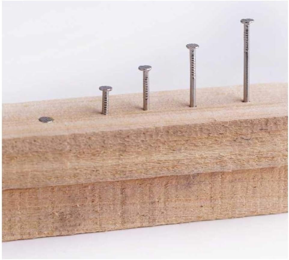 Clavos con cabeza de alfiler, clavos for tarimas, clavos de acero inoxidable 304, clavos redondos for carpintería, clavos for pared, clavos pequeños alargados, hogar diario-3.5 pulgadas (5 piezas) ( C