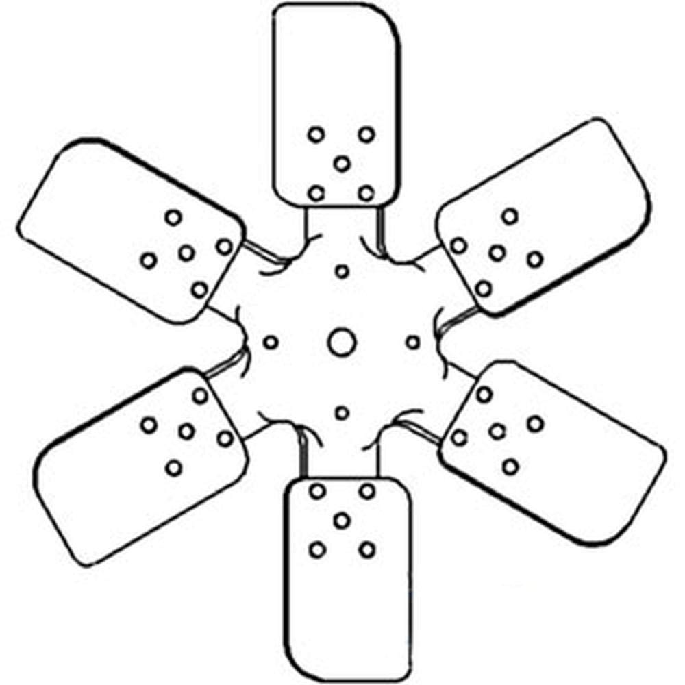 Compatible with Ford New Holland Tractor Pusher 6 Blade Fan Part No: A-JE8600A