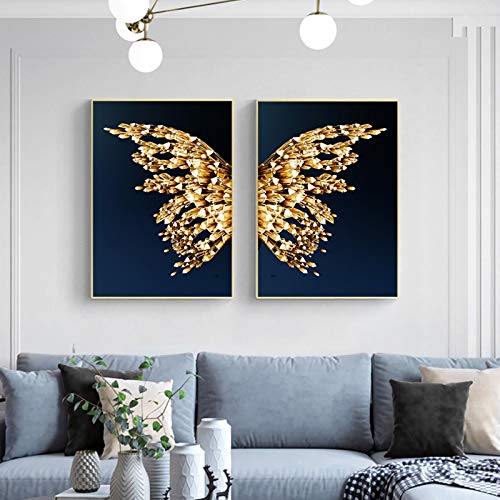 Décoration de la maison avec affiche papillon moderne