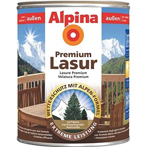 ALPINA Premium Lasur, 2,5L Holz Dickschichtlasur außen, Farblos
