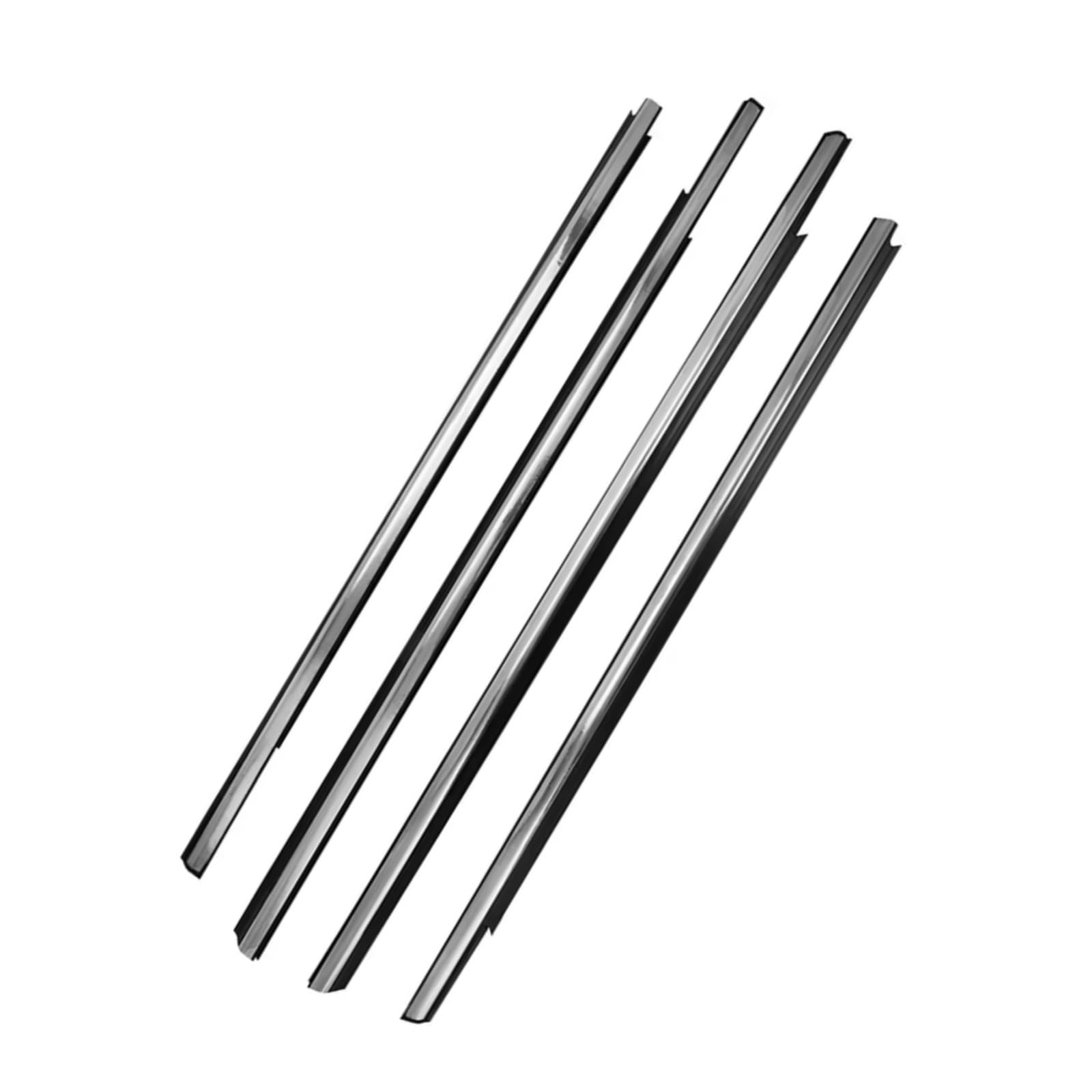 Tudexx Chrome Car Weather Stripping Compatible With C&Itroen For Elysee 2014 2015 2016 4Pcs Car Window Glass Weatherstrip Exterior Sealing Belts