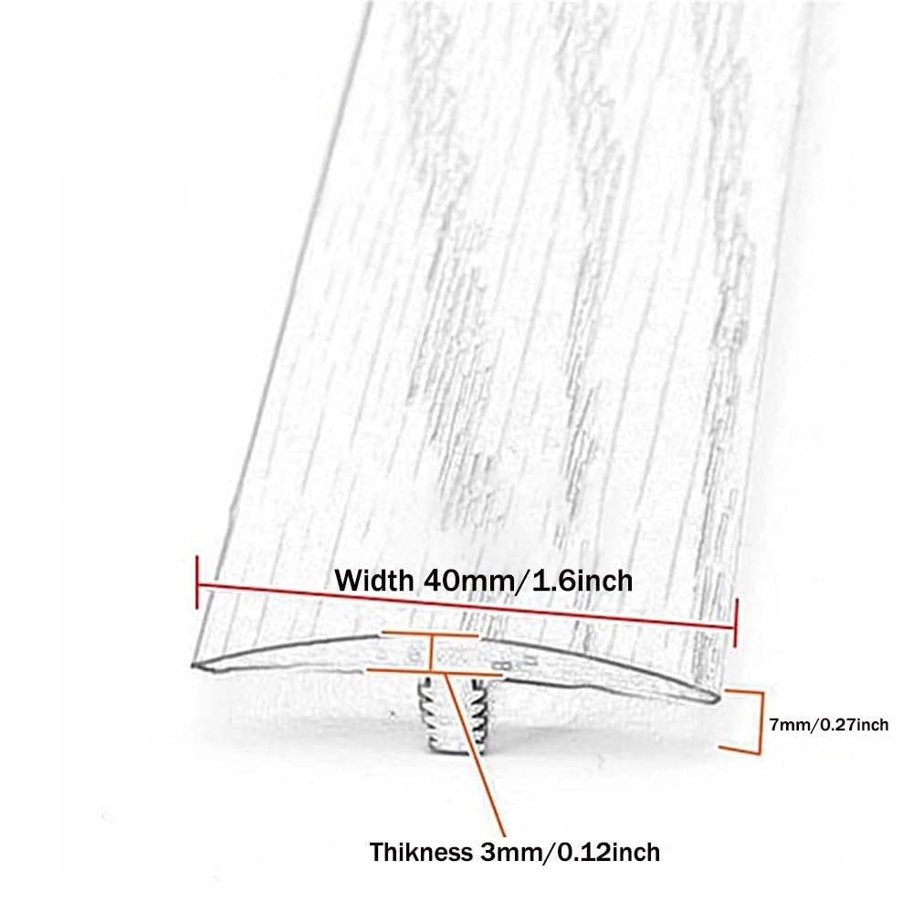 Listwy przejściowe do podłóg PCV, T Listwa przejściowa do formowania PCV Samoprzylepna szczelin w laminatach dywanowych i płytkach wielokolorowych(Bamboo)