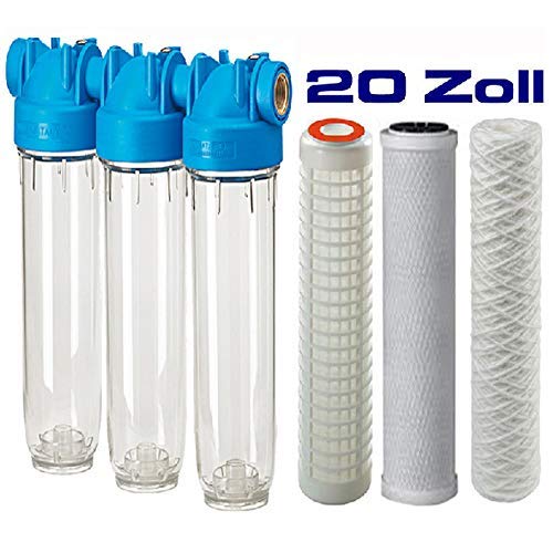 'DP Trio 20u00a0RL de FA de CB Juego 1u00a0Casa filtro de agua cal copos cloro pesticidas aromas