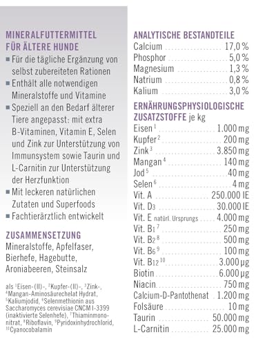 napfcheck Novomineral Senior - Rundumversorgung für ältere Hunde - 500 g