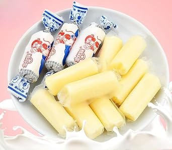 【8 Flavored Milk Candy】Durian Mango Ice Cream Chocolate Milk Candy,Wedding Candies,Healthy Dessert,Casual Snacks, Soft Candy, snacks, Delicious Sweets gifts (Mango flavor,200g (about 35 pcs))