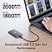 Lexar 4TB SL500 Portable SSD, Up to 2000MB/s, Compatible w/Type-C Laptops, iPhone 15/16, Smartphones, Tablets, PS5, Xbox, USB 3.2 Gen 2x2, Slim & Lightweight, External SSD, Black (LSL500X004T-RNBNU)