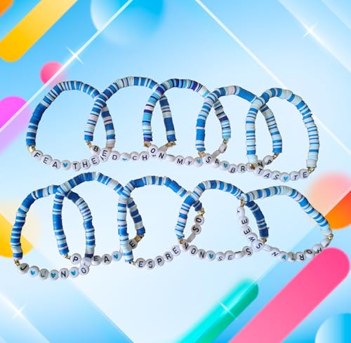 10 PCS for Sabrina Friendship Bracelets Colorful Singer Music Inspired Letter Bracelets Concert Gifts Merch for Women Fans2