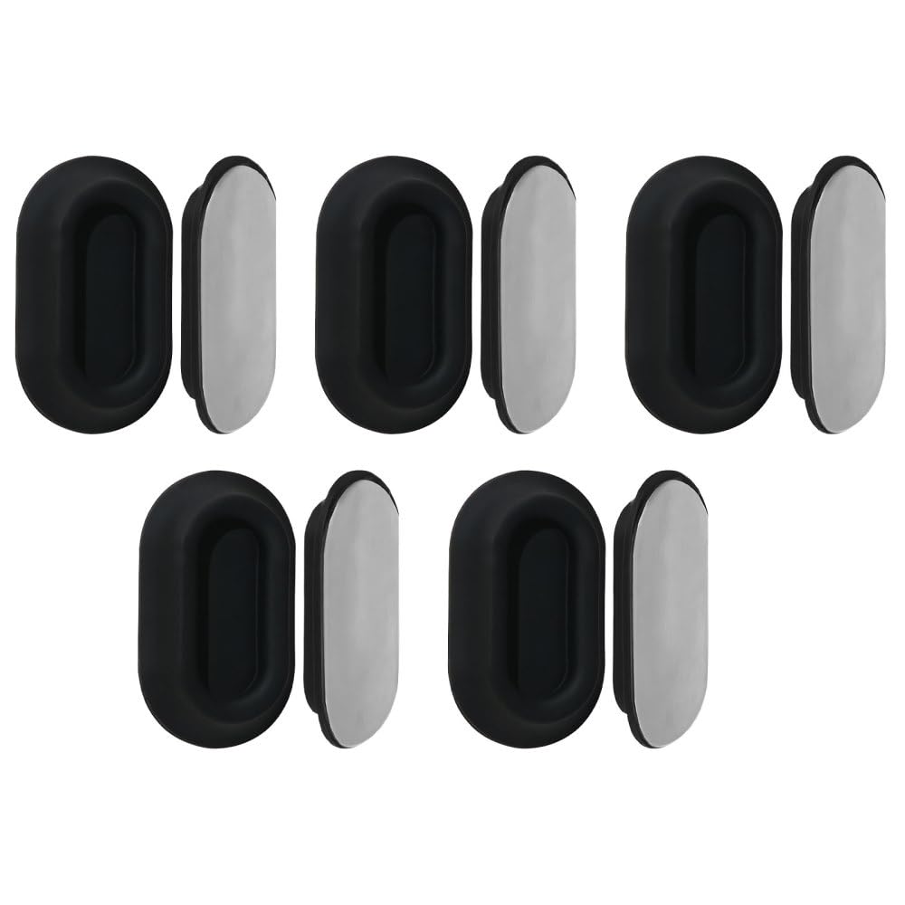Bdkmms Black Magnetic Remote Control Holder, 5Pcs Self-Adhesive Remote Control Wall Mount Silicone Electric Toothbrush Hangers For Bathroom Kitchen Living Room
