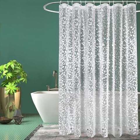 EurCross Pebble Shower Curtain with Magnets Cover