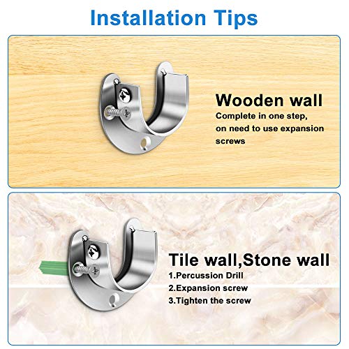 BUZIFU 4 Pezzi Asta Armadio Supporto in Acciaio