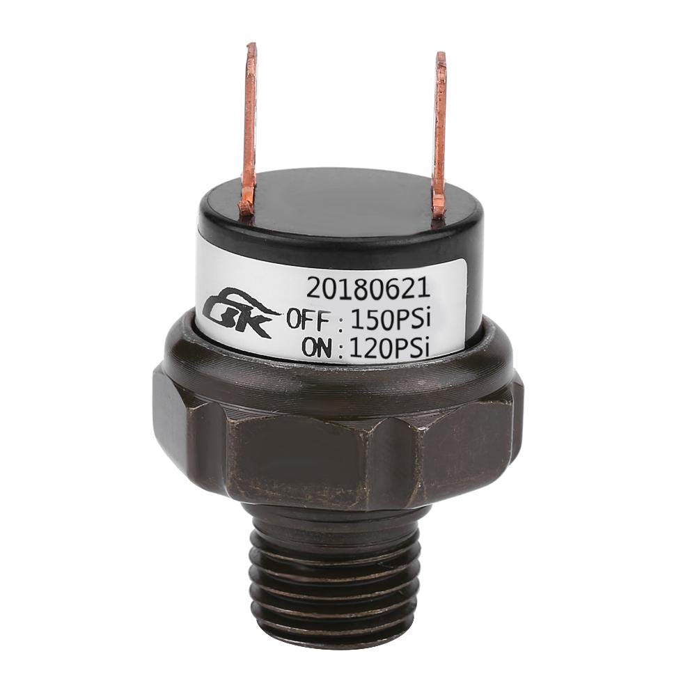Przełącznik ciśnienia 12V Universal Car Automatyczny przełącznik sprężarki powietrza Przełącznik kontroli ciśnienia powietrza 90-120psi, 120-150psi, 125-200psi (opcjonalnie) (120－150 PSI)