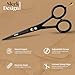5” Professional Beard Mustache Scissors with 1 Beard Comb, 1 Mustache Comb and Travel Pouch - Perfect Beard Trimming Scissors for All Facial Hair Scissors - Grooming Scissors