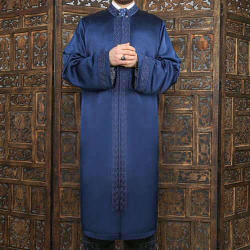 Lux Muslim Prayer Robe, Jubba for Men | Thobe for Imam | Thawb, Jubbah Outfits Wearing, Galabia Coat3