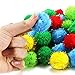 TKOnline 100 Pieces Assorted Color Sparkle Balls Glitter Tinsel Balls My Cat's All Time Favorite Toy Pom Ball for Cat Toys, Cat Balls, Pom Balls Cats, Sparkle Balls for Cats