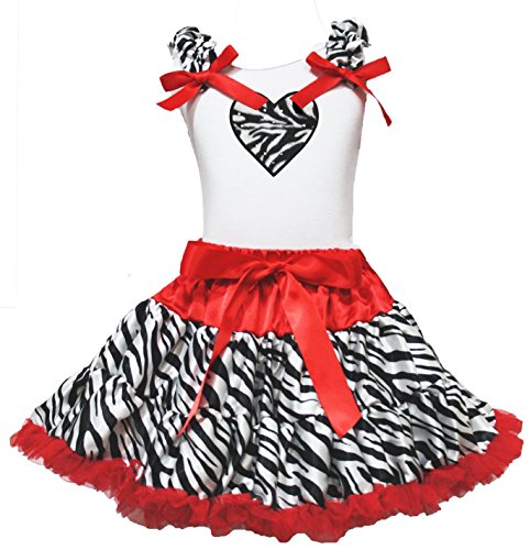 Ensemble fille rouge et blanc en coton premium taille M