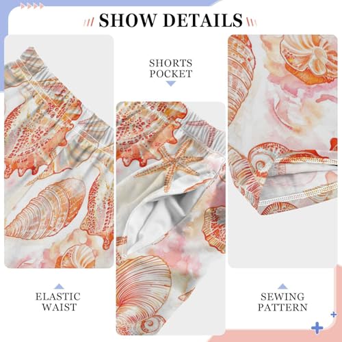 Pajama Bottoms, Pajamas Long Pant Watercolor Shell Lounge Wear Casual Sleep Pants Soft Pjs Sleepwear4