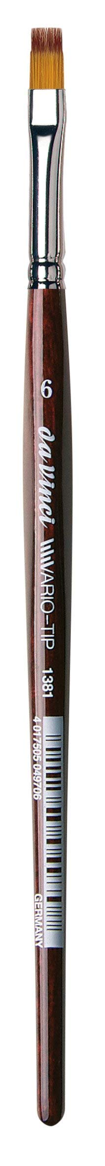 da Vinci Watercolor Series 1381 VarioTip Paint Brush, Flat Synthetic, Size 6