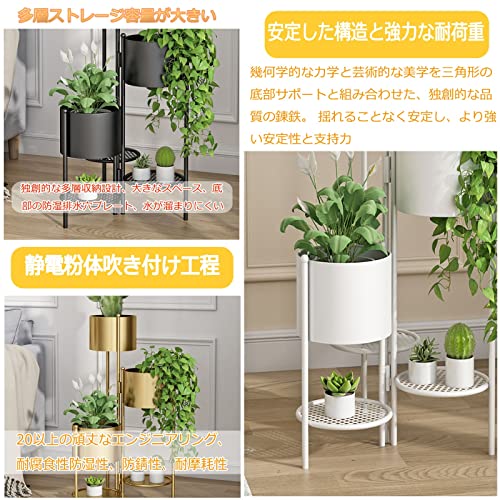 Support pliable moderne pour pots de fleurs étagère de rangement noire