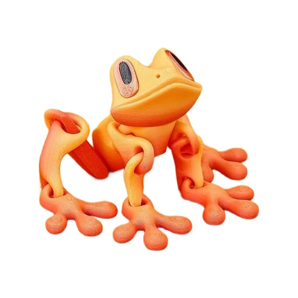 CTRLZS Movable Tree Frog Joint 3D Printed Simulation Kitchen Home Decoration Animal Desk Toy Refrigerator Magnet D