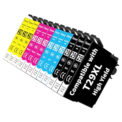 Tinnee 12X 29XL Multipack Cartuchos de Tinta Compatible para Cartucho Epson 29XL Tinta 29XL epson para XP 332 XP 342 XP 352 XP 235 XP 245 XP 255 XP 335 XP 345 XP 355 XP 432 XP 435 XP 442 XP 445 XP 452