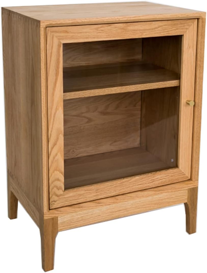 Wine Cabinet Simple Wood Wine Cabinet with Glass Door and 2-Layer Shelf for Wine Lover, Wine Cellar, Home Decor Home Wine cabinets