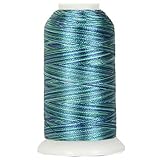 Variegated Polyester Embroidery Thread by Threadart - 40wt - 1000m - 25 Colors Available - No. 17 - Teal Ocean