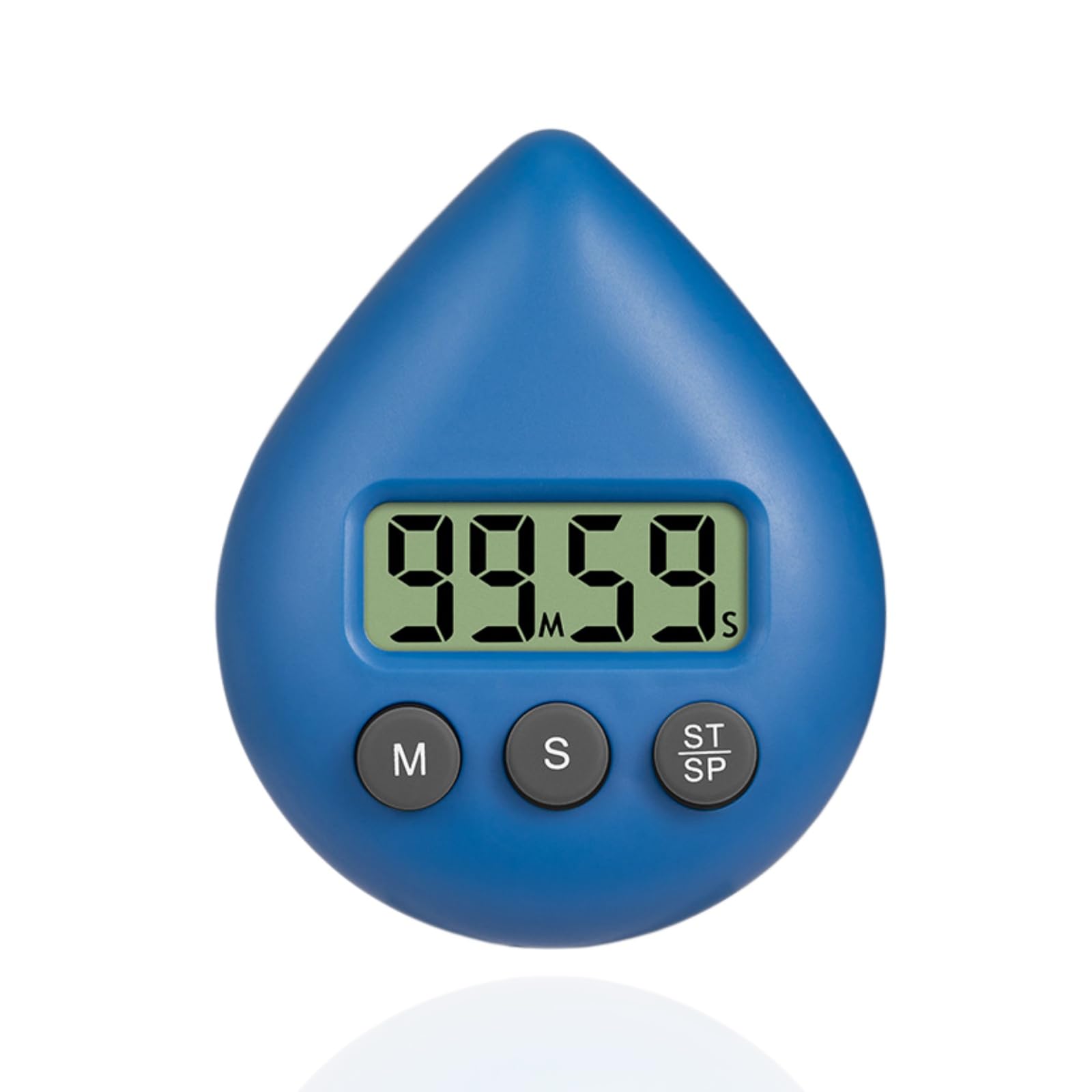 Digital Shower Timer Waterproof - Water Drop Shape Bathroom Clock, Magnetic Kitchen Timer & Toothbrush/Sauna Stopwatch, Small Digital Wall Alarm Clock for Energy Saving Efficient Use,Blue