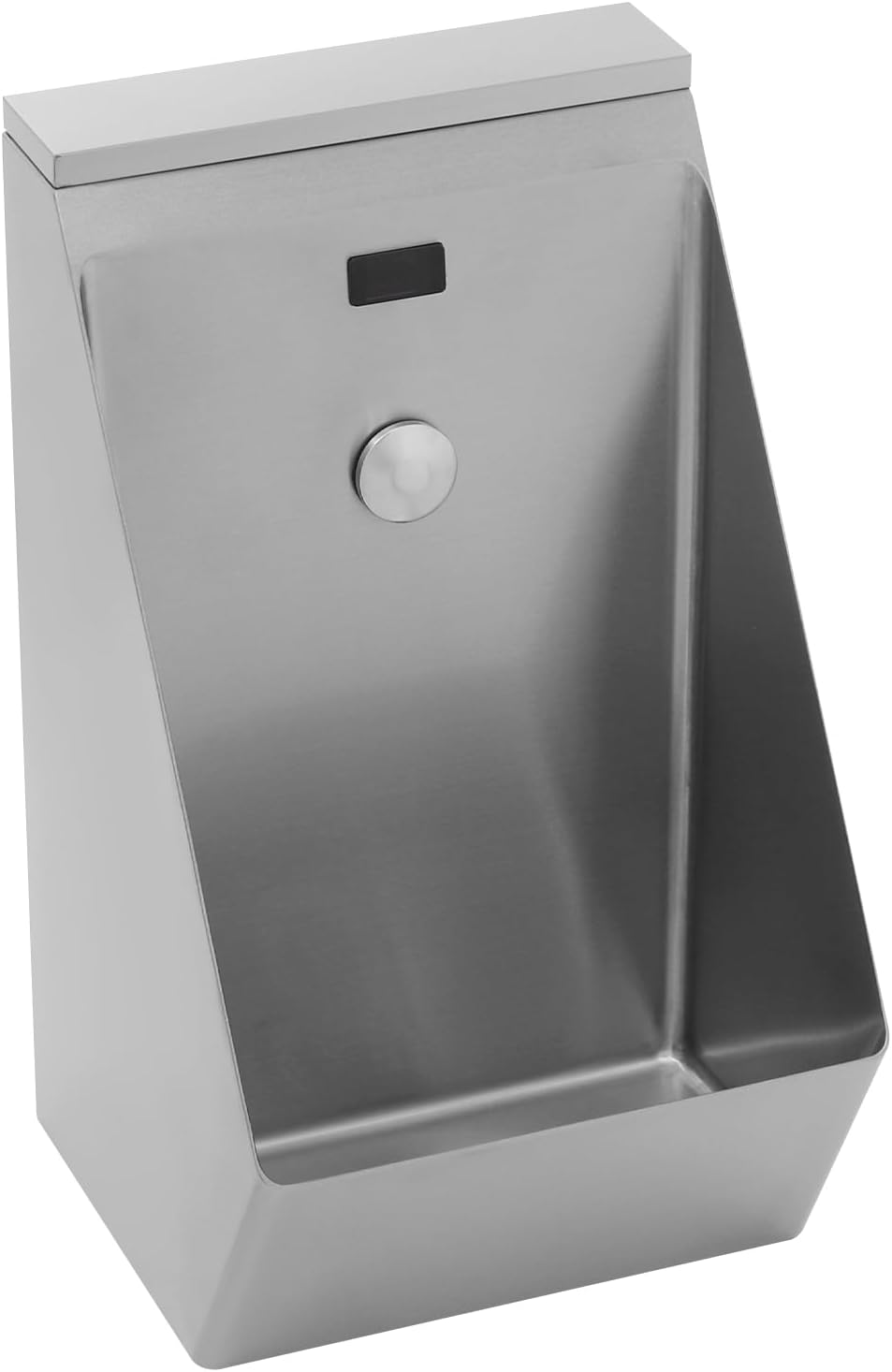 Automatic Sensor Urinal Wall Mounted, Men's Bathroom Urinal, Stainless Steel Urinal Anti-Splash & Odor-Proof, for Men Male Urinal for Home, Bar, Hotel (Black)