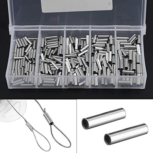 image for Unknown OriGlam 250pcs Single Barrel Crimp Sleeves Kit, Copper Barrel 