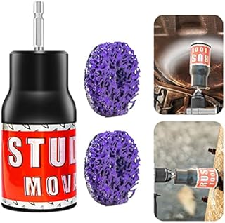 Stud and Hub Cleaner Stud Rust Removal Tool Bolt Derusting Polishing Kit Paint Rust Remover Wheel Cleaning Tool Fits to 1/2” Impact Wrenches or Electric Drill for Screws